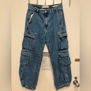ARITZIA Denim Forum - 90s Millie Cargo, size 28, Whiskey A Go Go wash